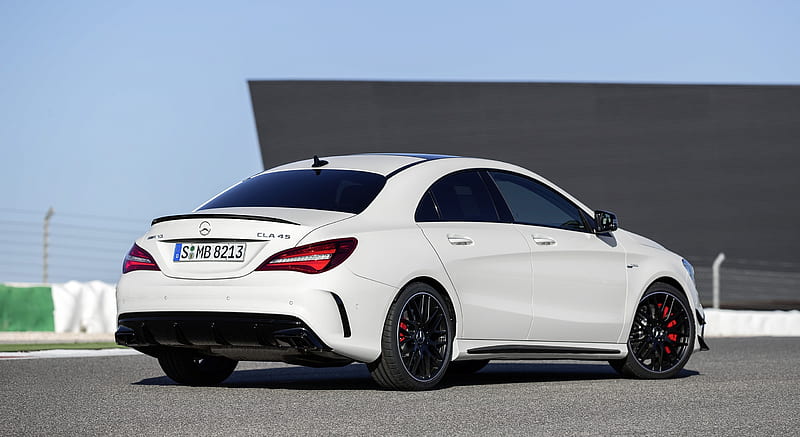 2017 Mercedes-AMG CLA 45 Coupé with Aerodynamics Package (Chassis: C117, Color: Diamond White) - Rear , car, HD wallpaper