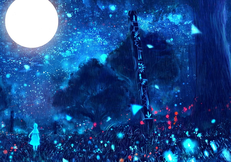 Anime Original fantasy moon city HD wallpaper  Pxfuel