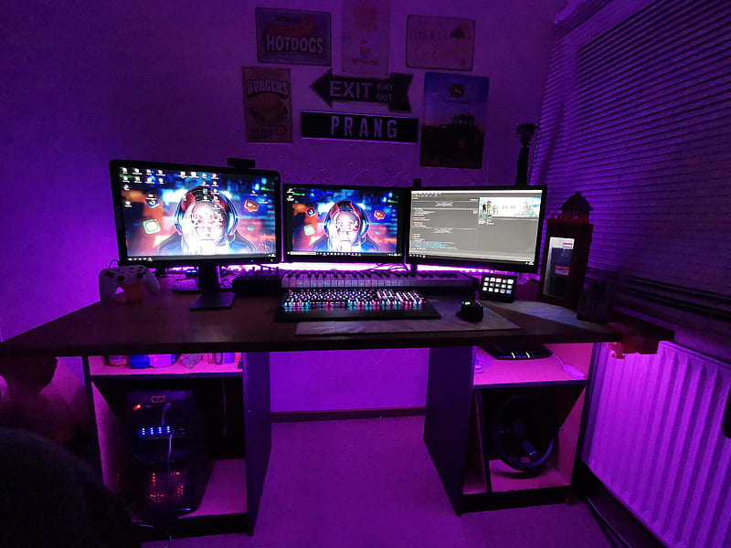 Setup, computer, led, love, HD wallpaper | Peakpx