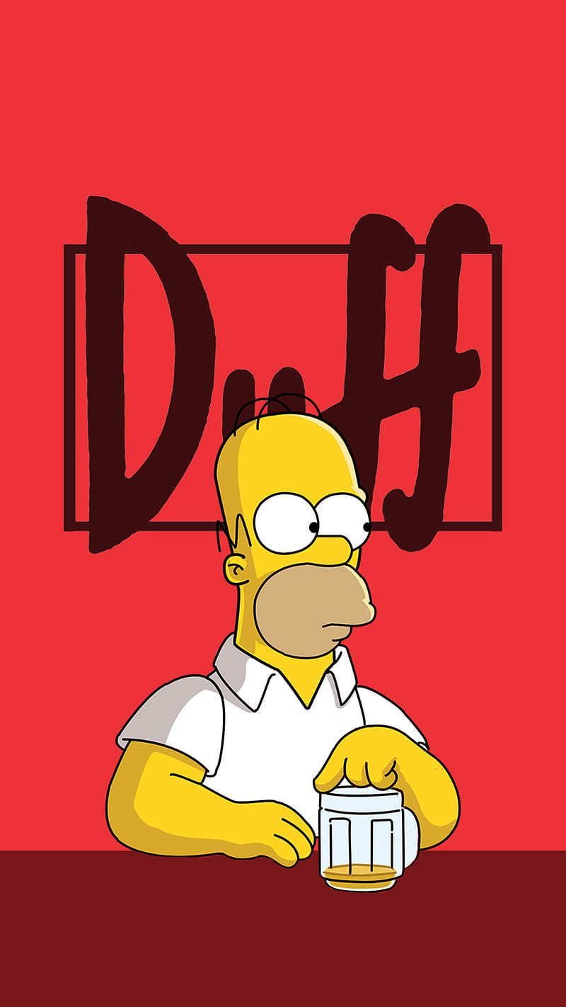 Homer Duff, simpson, HD phone wallpaper