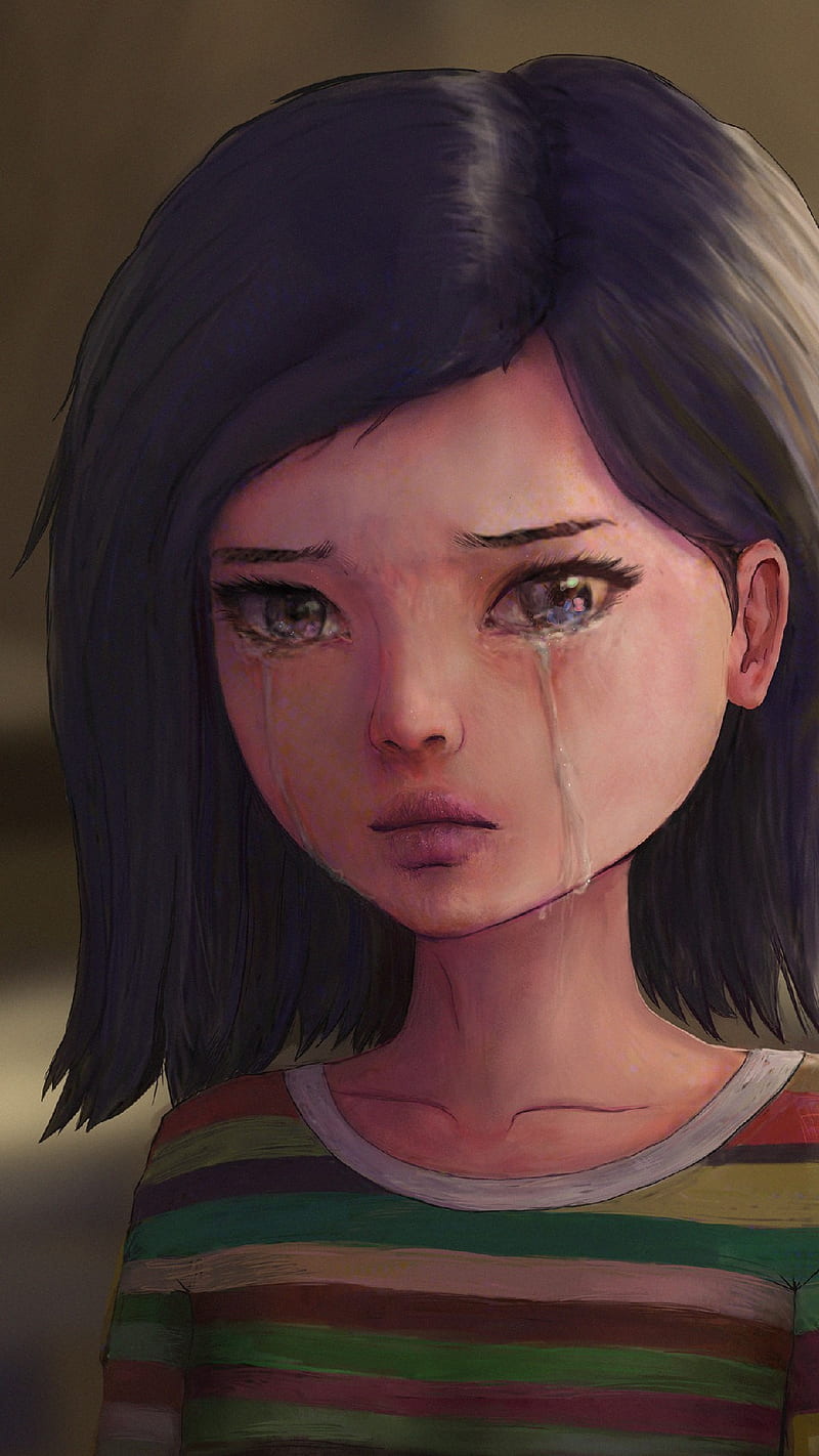 Alita Tears , battle angel, sad, sadness, depression, HD phone wallpaper