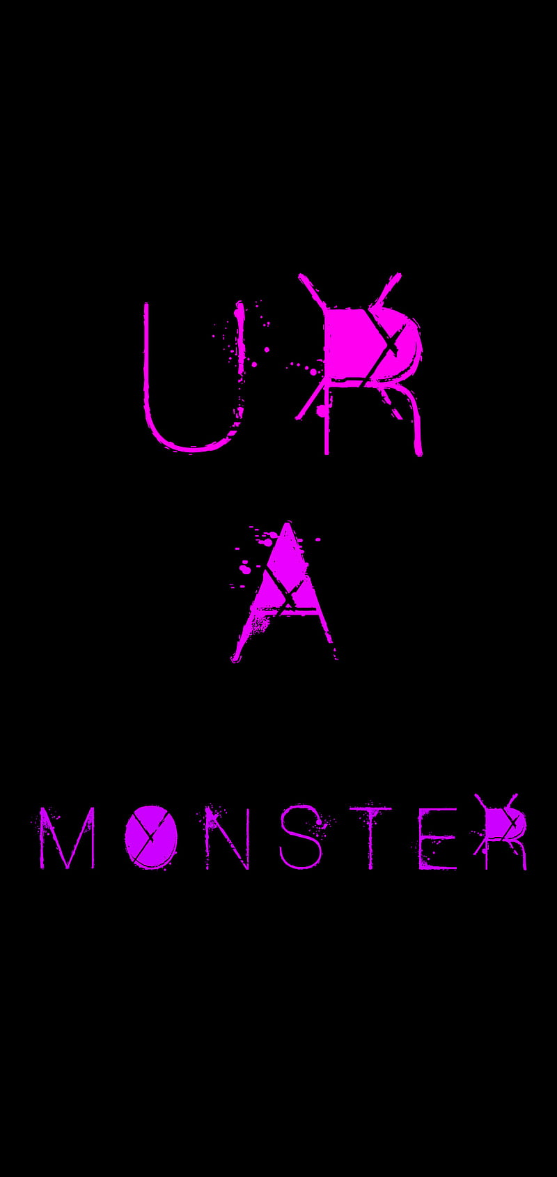 UR A MONSTER V1, a monster, android, emo, goth, iphone, ur a monster, you, HD phone wallpaper