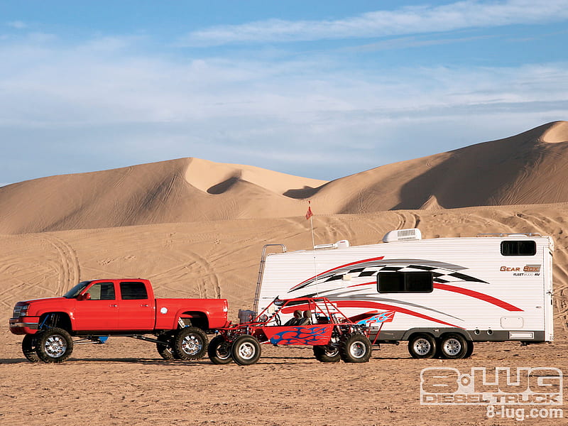 Time To Play, red, rv, truck, dunebuggy, HD wallpaper