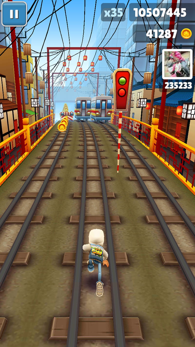 Subway surfers app - our little Max LOVES this game!