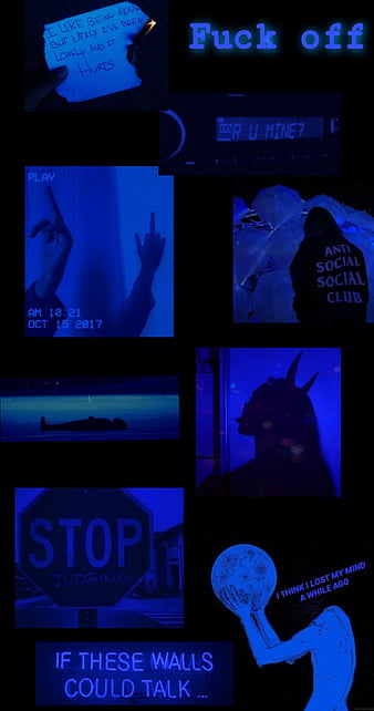 Blue Dark Aesthetic, blue aesthetic, dark aesthetic, lost aesthetic, ninjapickles weird, HD phone wallpaper
