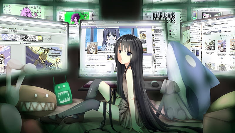 Parellelogrammer, shionji yuuko, cute, otaku, girl, HD wallpaper