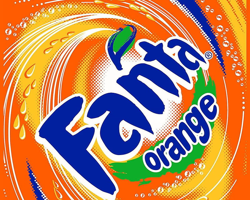 Fanta Orange, graphie, food, fanta, drink, comestible, refreshment, HD wallpaper
