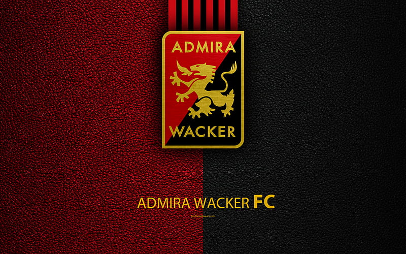FC Admira Wacker leather texture, logo, Austrian football club, Austrian Bundesliga, Mödling, Austria, football, HD wallpaper