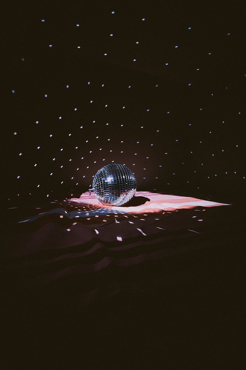 disco ball, ball, glare, points, light, dark, HD phone wallpaper