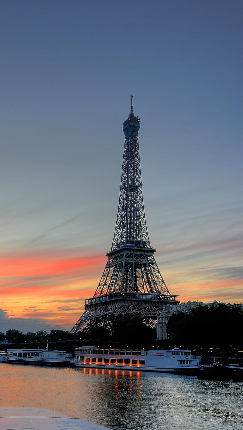 Eiffel Tower, city, nature, paris, HD phone wallpaper