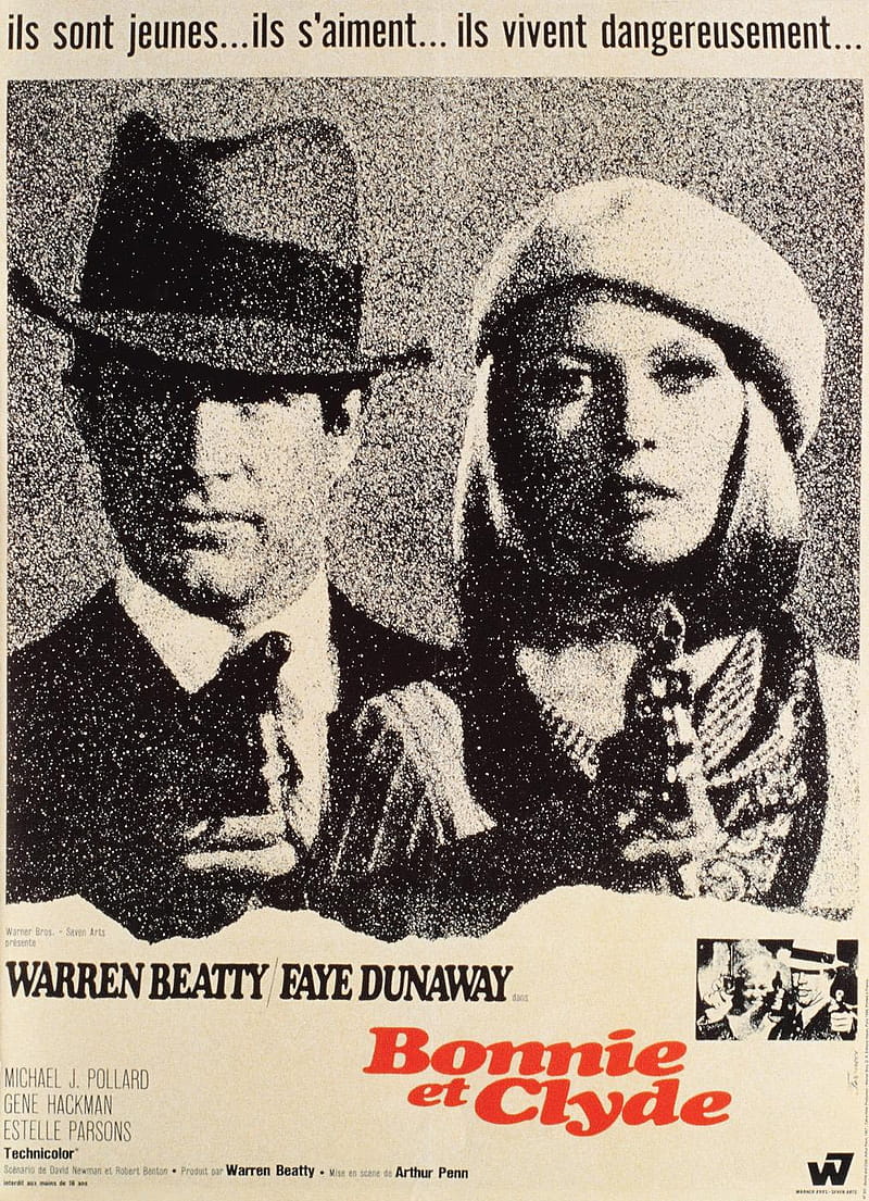 Sold Price: Movie poster for Bonnie and Clyde, with Warren Beatty and Faye Dunaway , directed by Arthur Penn Paris, 1967 - June 4, 0120 7:00 PM EEST, HD phone wallpaper