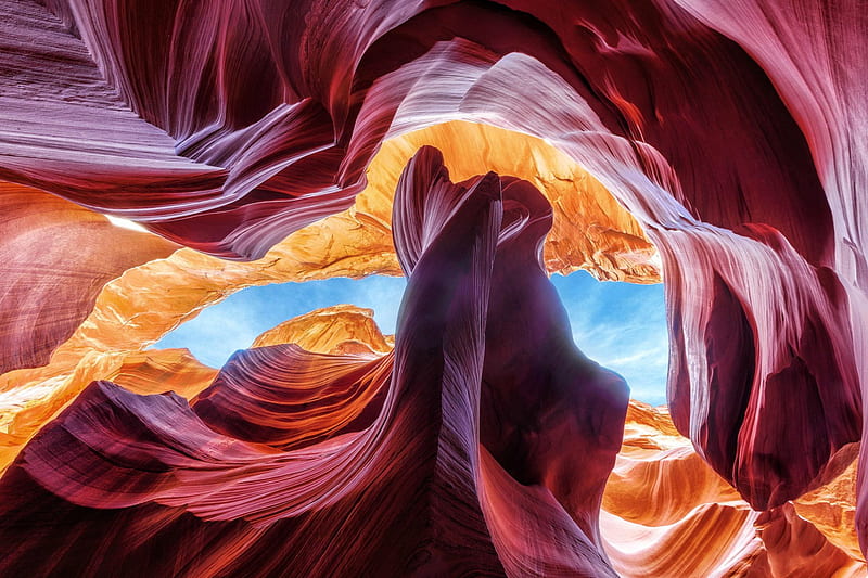 Lower Antelope Canyon, Arizona, Canyon, USA, Nature, Colorful, HD wallpaper