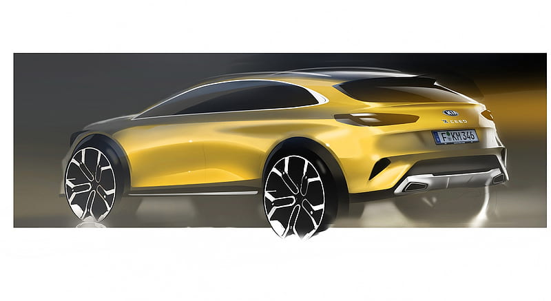 2020 Kia XCeed - Design Sketch, car, HD wallpaper