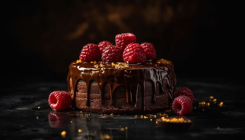 Chocolate brownie, Cake, Strawberries, Homemade, Bake, HD wallpaper