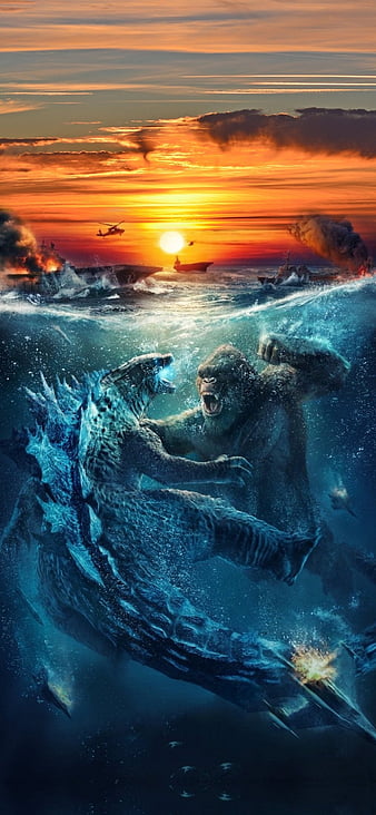 Godzilla vs Kong, monster, monsters, skull, HD phone wallpaper