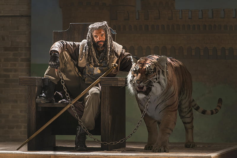 Ezekiel The Walking Dead Season 7, the-walking-dead, tv-shows, tiger, HD wallpaper