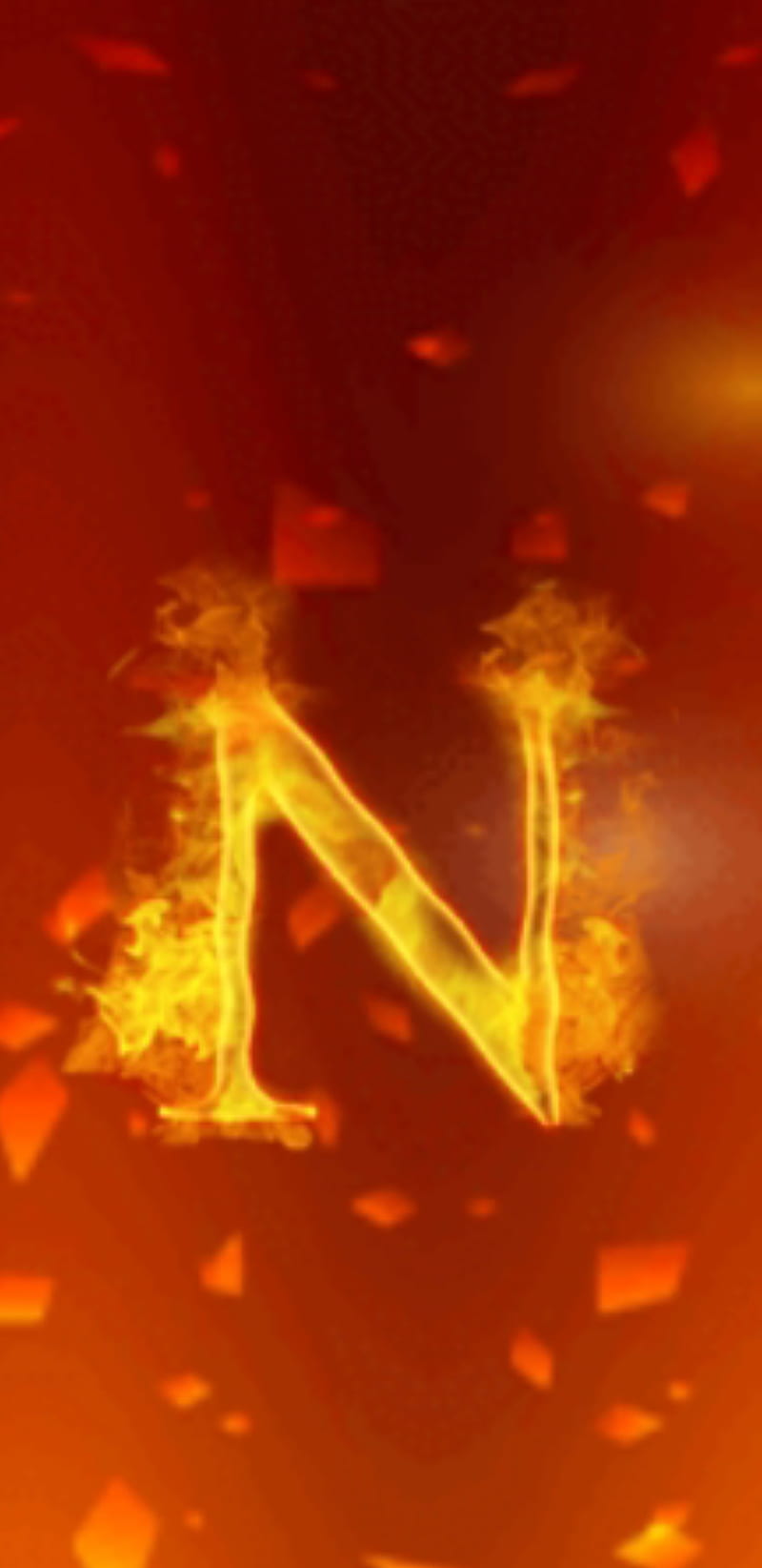 n letter, fire, albhabets, red, yellow, letters, HD phone wallpaper