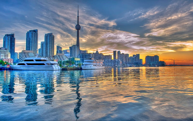 Toronto Skyline, Toronto, Cities, Canada, HD wallpaper