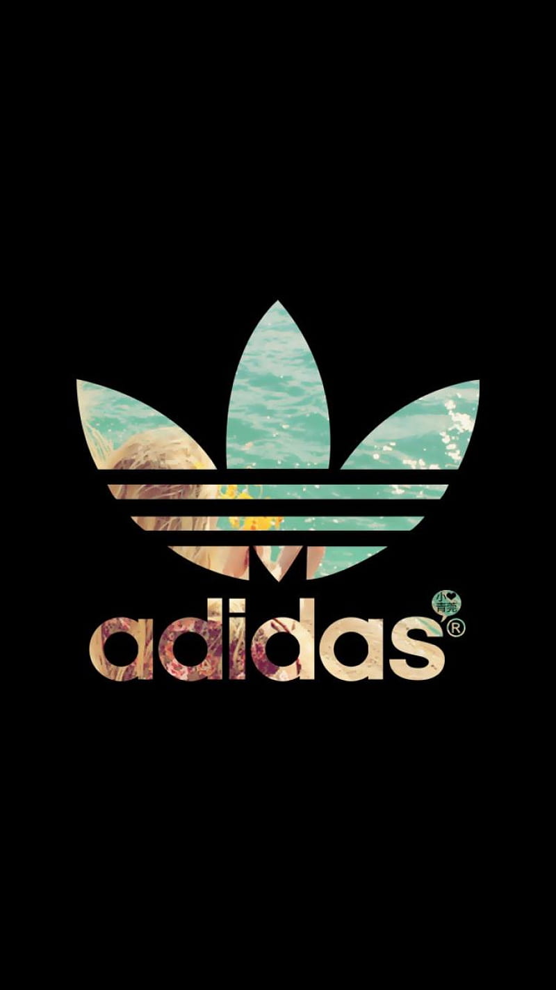 Adidas, black, brand, clothes, fashion, logo, sea, shoes, style, HD phone wallpaper