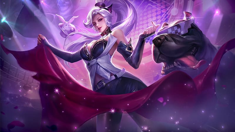 Fantasy girl, purple, girl, pink, arena of valor, fantasy, HD wallpaper