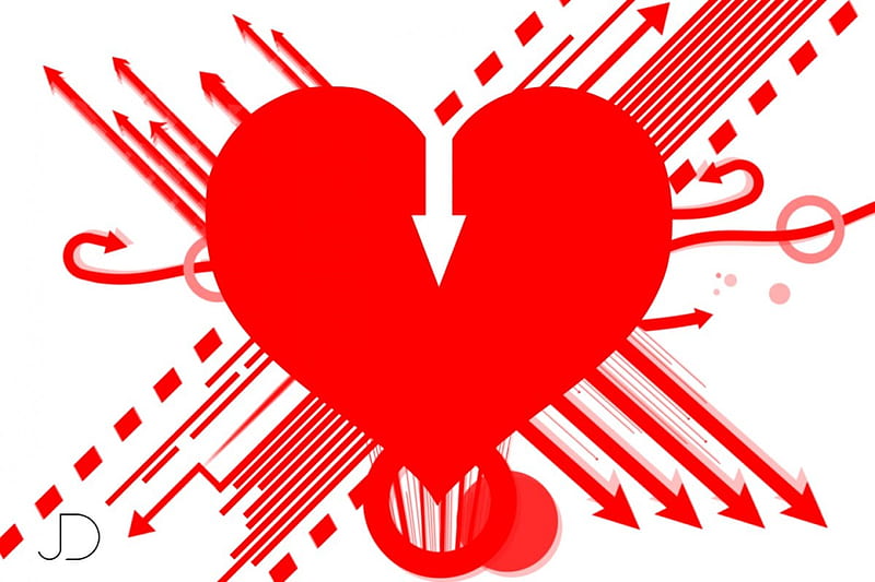Amor en todas direcciones, rojo, dirección, cada, corazones, flechas, en,  amor, Fondo de pantalla HD | Peakpx