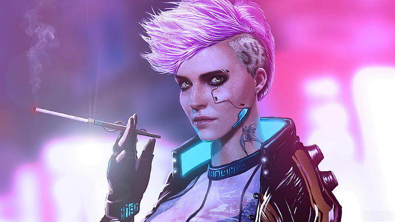 Cyberpunk 2077 Girl Smoking, cyberpunk-2077, games, ps-games, xbox ...