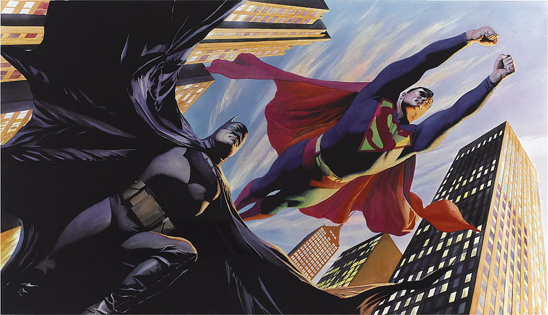 Superman Batman Art, superman, batman, artwork, artist, superheroes, digital-art, HD wallpaper