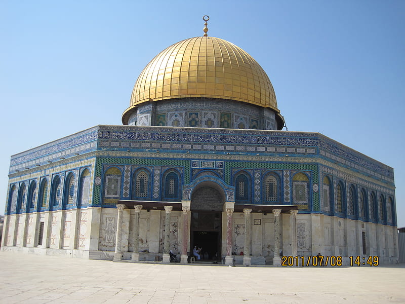 Dome of the rock, dome, palestine, jerusalem, rock, HD wallpaper