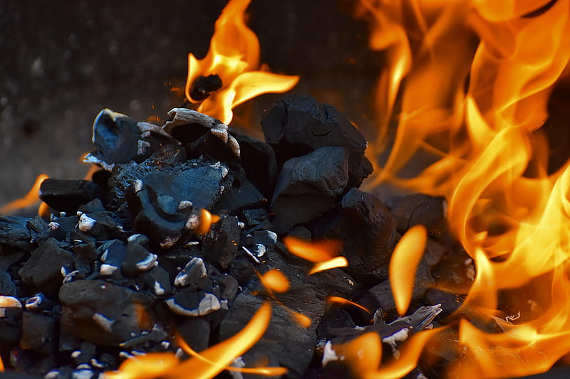 flames, fire, embers, ashes, coal, Nature, HD wallpaper
