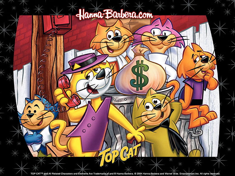 In the money, dollar sign, top cat, cartoon, tv, HD wallpaper
