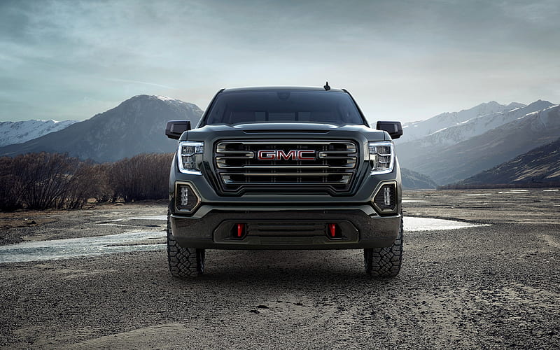 GMC Sierra, 2019, AT4, Crew cab, exterior, front view, new American SUV, GMC, HD wallpaper