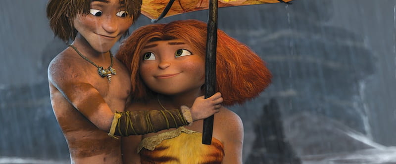 Guy And Eep, Couple, Animation, The Croods, Movies, HD wallpaper | Peakpx
