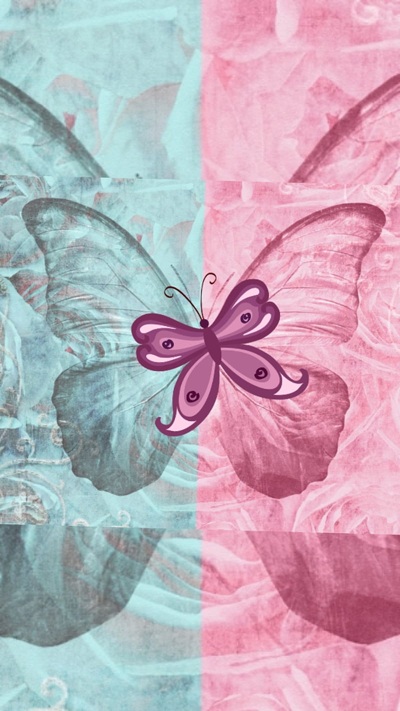 Mariposa rosa, pastel, Fondo de pantalla de teléfono HD | Peakpx