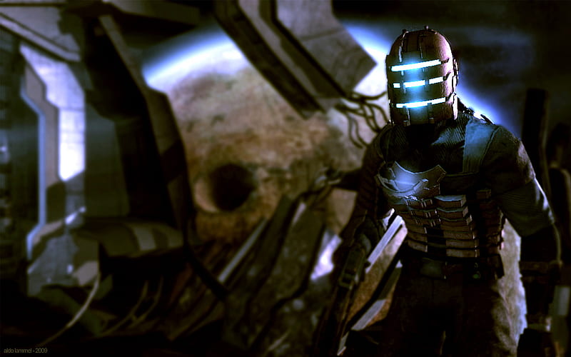Dead space All for you, dead space, the blue light in space, plasma cutter, nrco, health low, issac, HD wallpaper