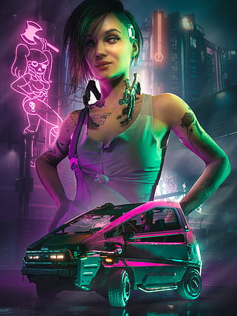 Cyberpunk Mobile Wallpaper iPhone Pride Wallpaper (Instant