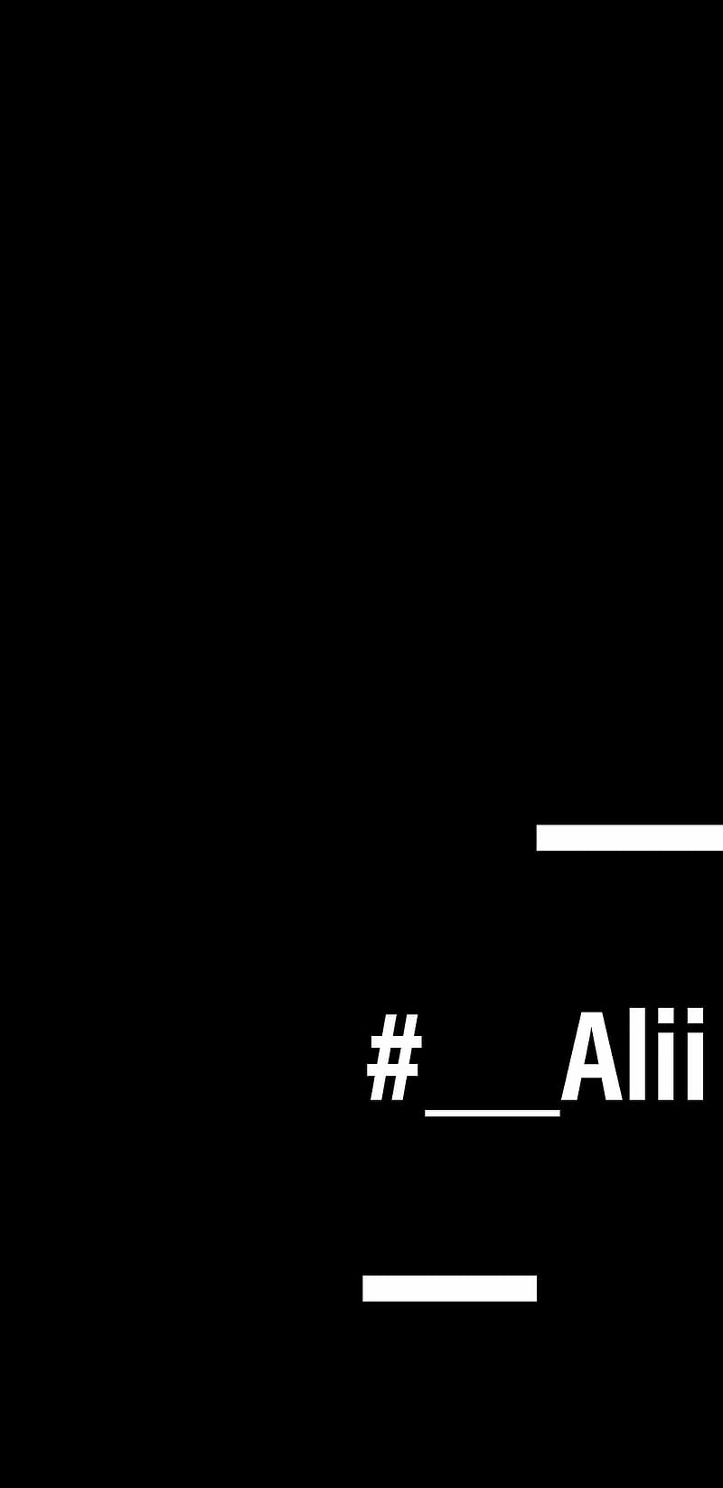 Ali Name, black, heavy, original, HD phone wallpaper