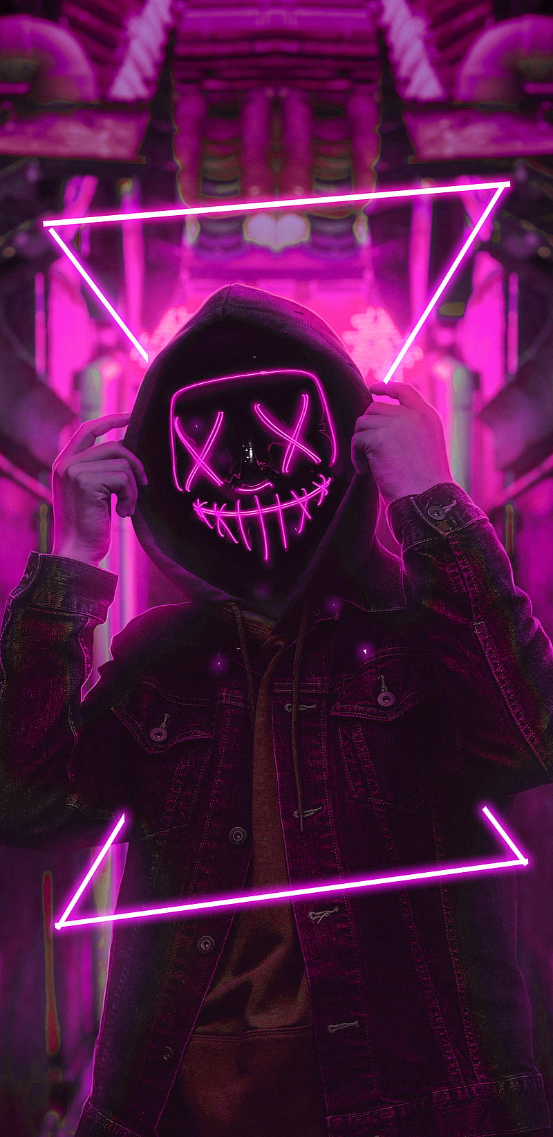 mask neon purple, abstract, america, captain, marvel, mortal, guerra, zero, HD phone wallpaper