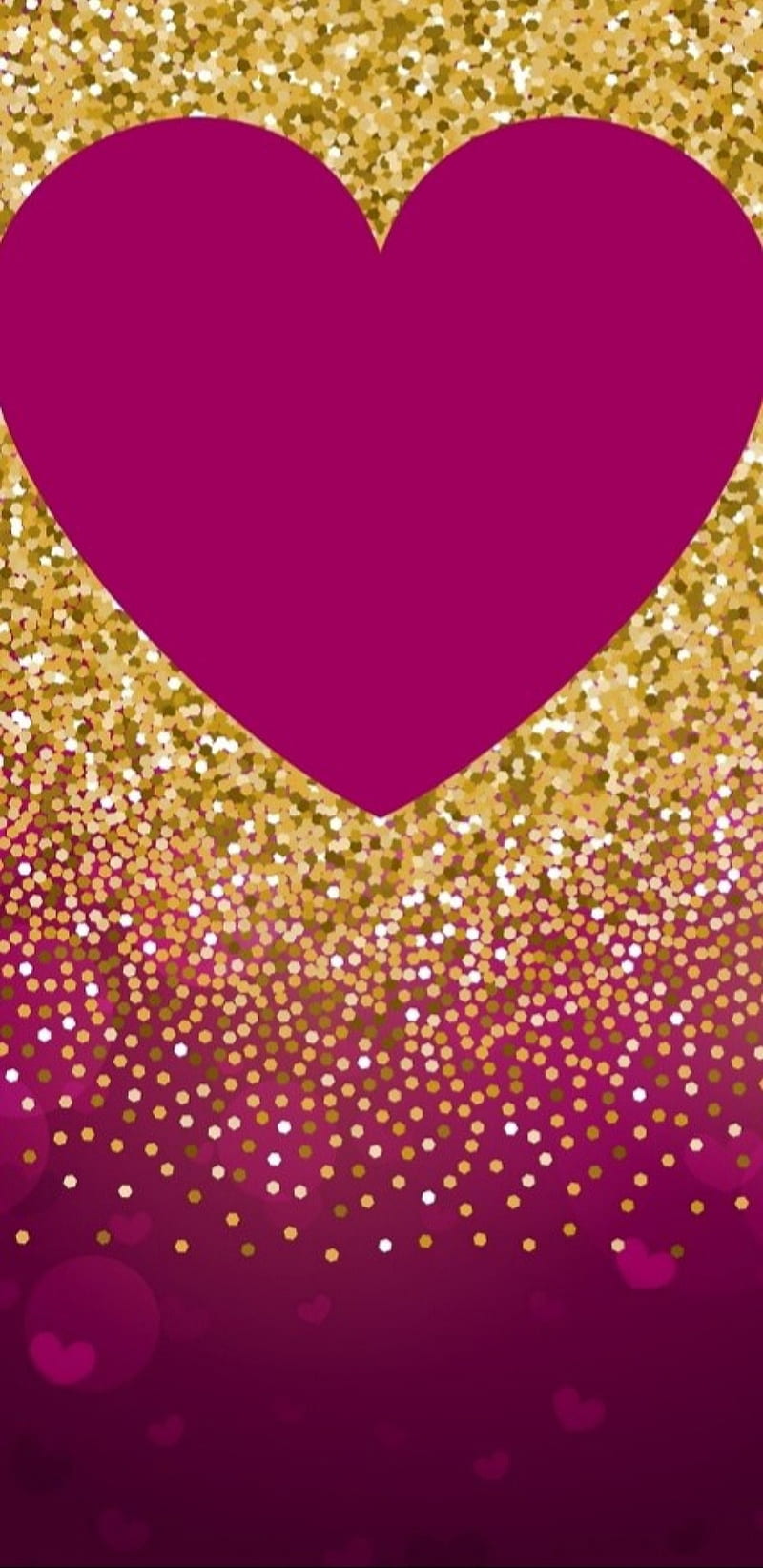 Glamorous Heart, glam, glitter, gold, golden, pink, pretty, purple, sparkling, HD phone wallpaper