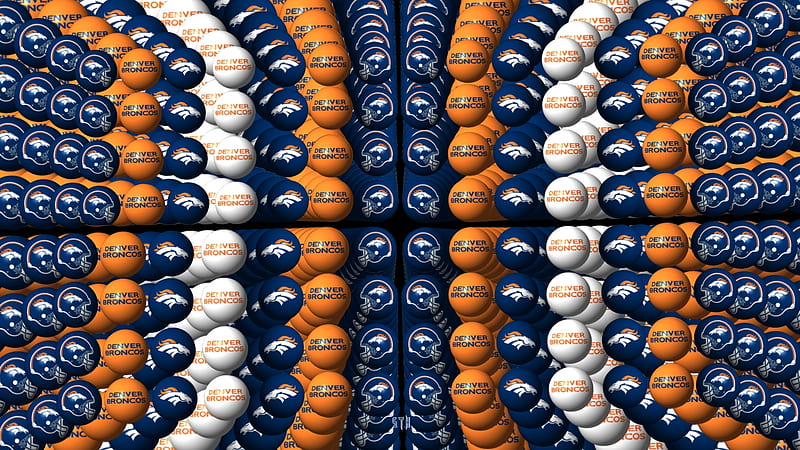 Denver Broncos Background orbs 2, Denver Broncos Logo, NFL Denver