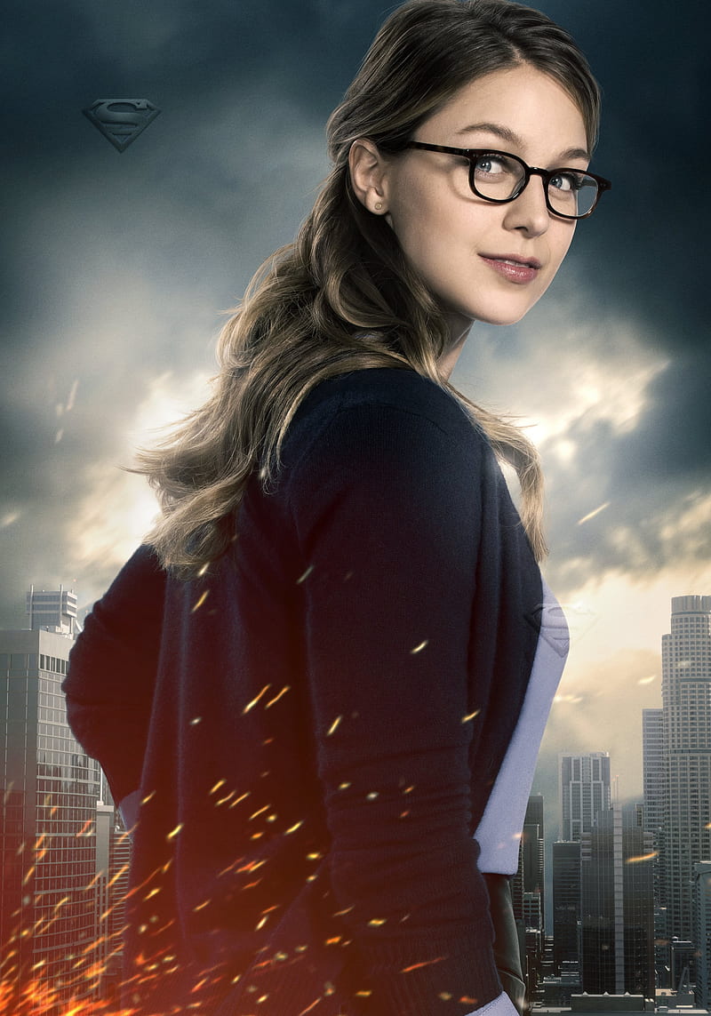 Supergirl, women, glasses, Melissa Benoist, HD phone wallpaper