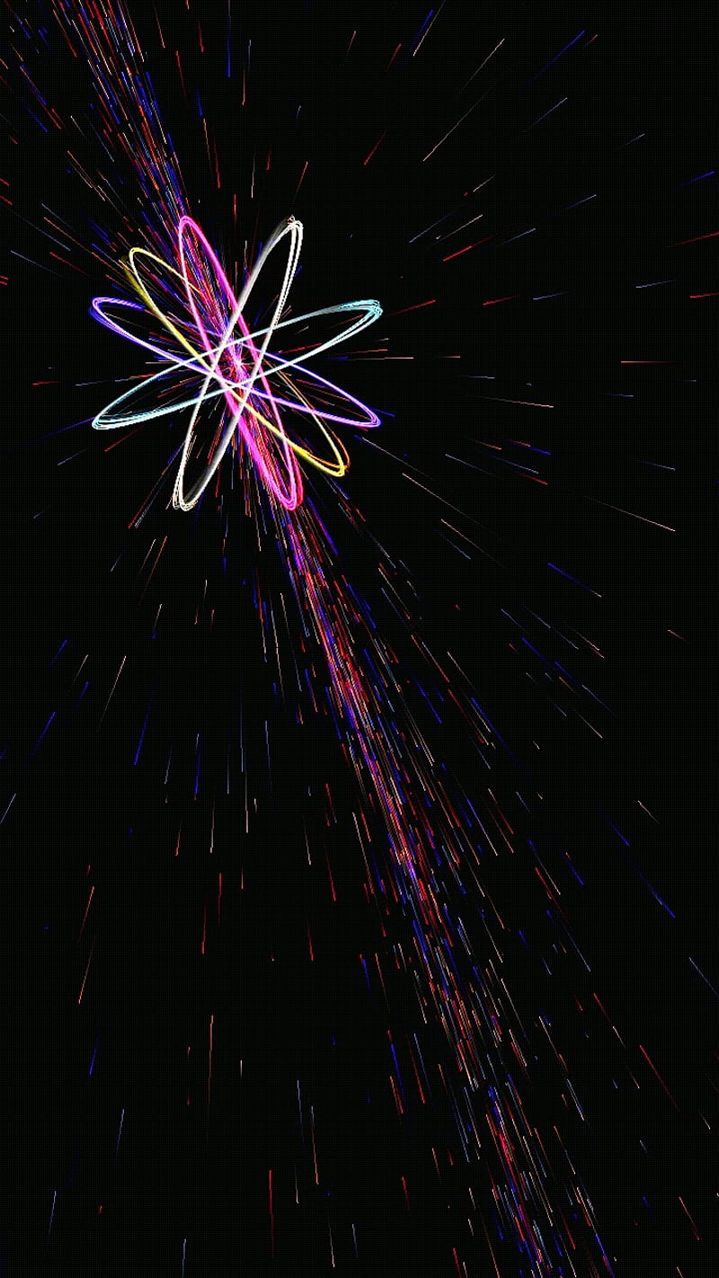 Atomos Explosion, color, colored, light, neon, stop, technology, HD phone wallpaper