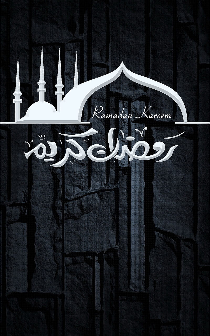 Ramadan kareem, black, colours, iphone, paint, samsung, vintage, HD phone wallpaper