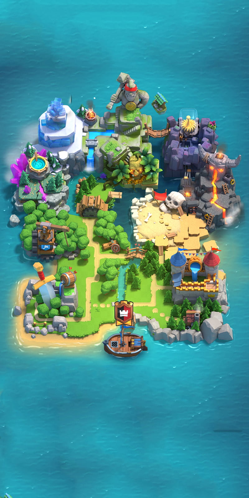 Clash Royale map, clash royale, game, gaming, royale clash, smartphone, HD phone wallpaper