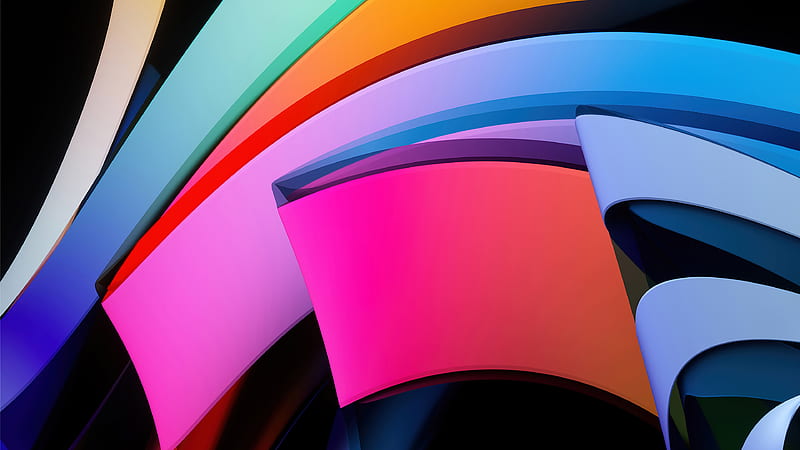 Colorful Glass Lines Shapes Pattern Abstract, HD wallpaper