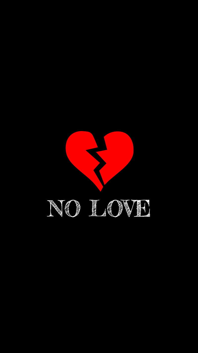 No love, broken, emotional, heart, hope, injured, red and black, sad, HD phone wallpaper
