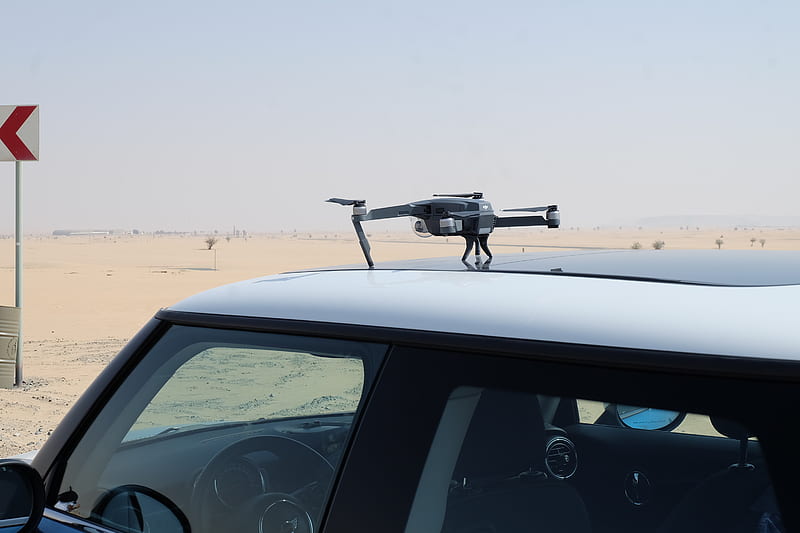 of Drone On Top Of Car, HD wallpaper