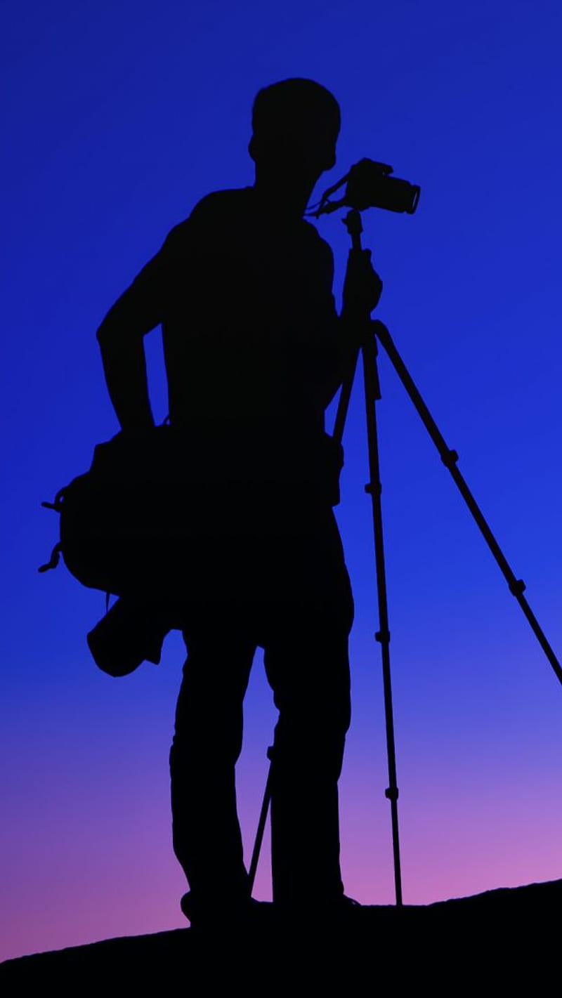 Grapher, silhouette, blue sky, HD phone wallpaper | Peakpx