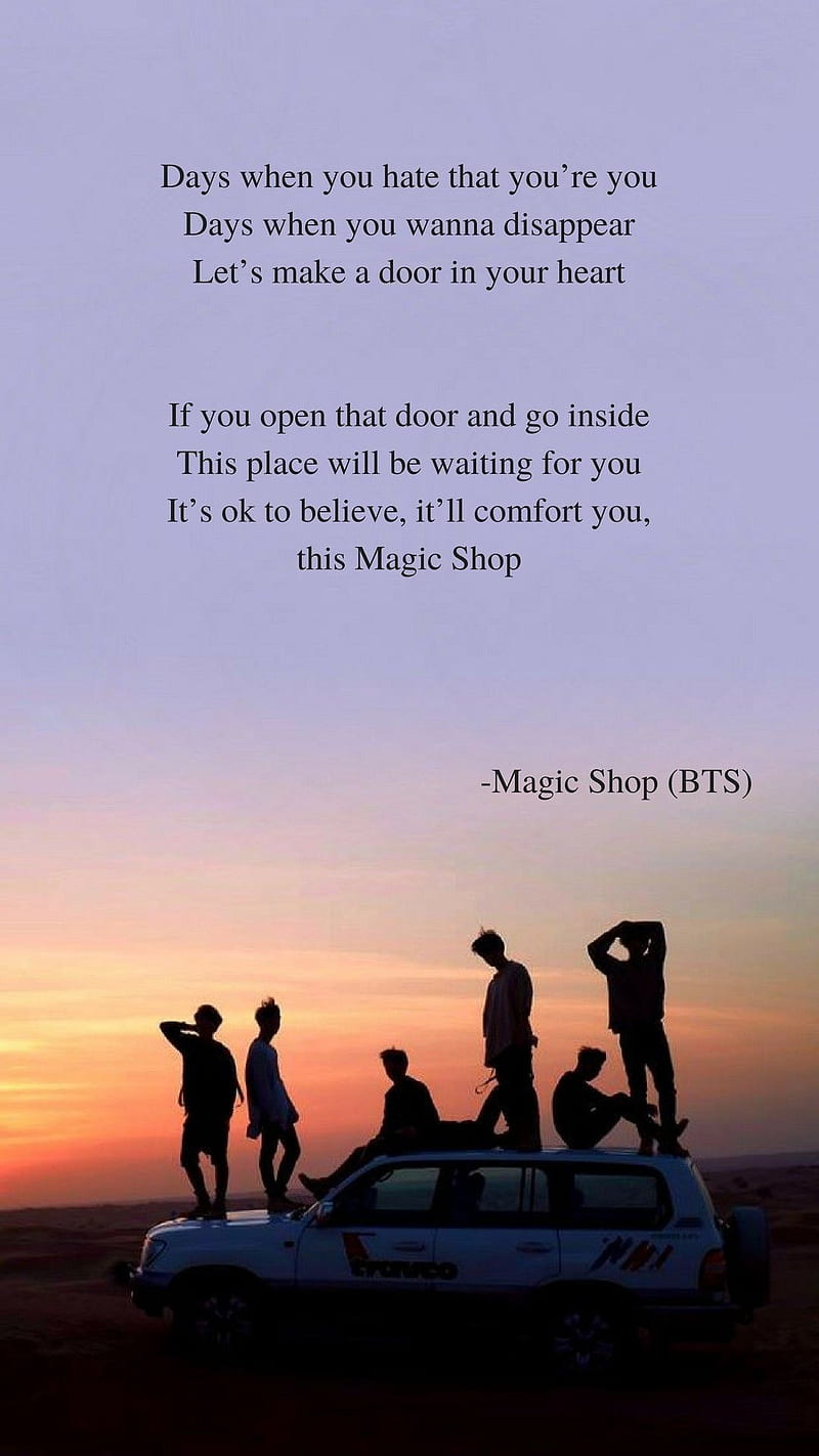 Bts Magic Shop Btsarmy Inspirational Kpop Lyrics Magic Shop Quotes Hd Mobile Wallpaper Peakpx
