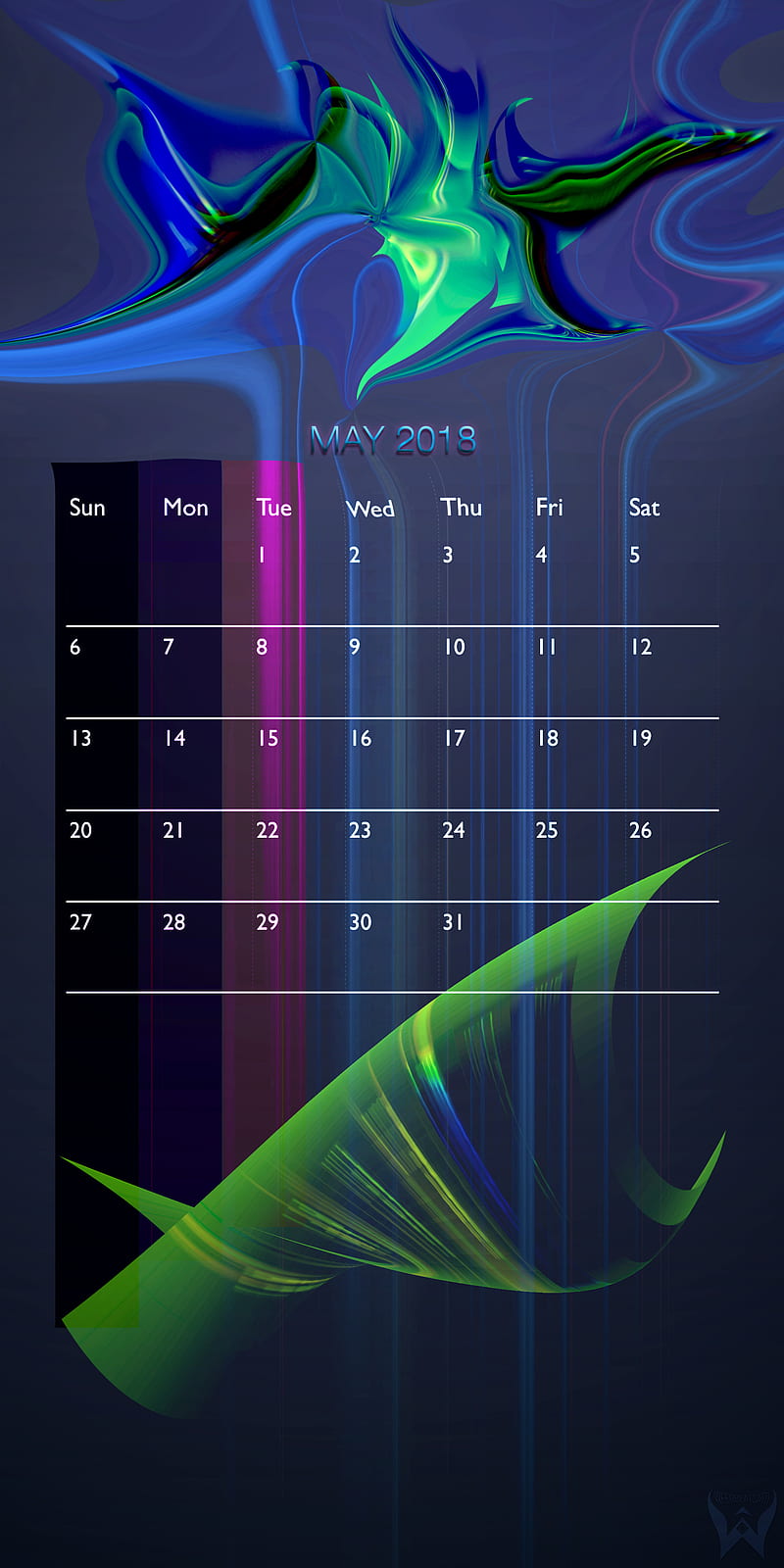 May 2018 - Cool, abstract, art, awesome, calendar, gente, universe, weerbeatsart, yo, HD phone wallpaper