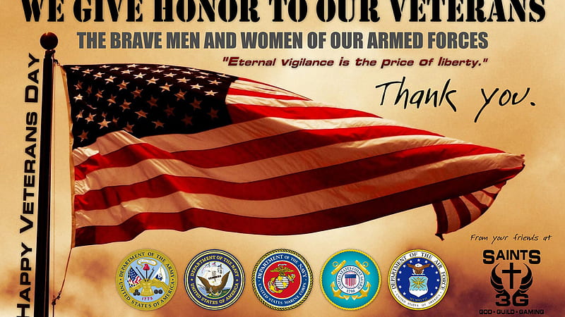 We Give Honor To Our Veterans Veterans Day, HD wallpaper